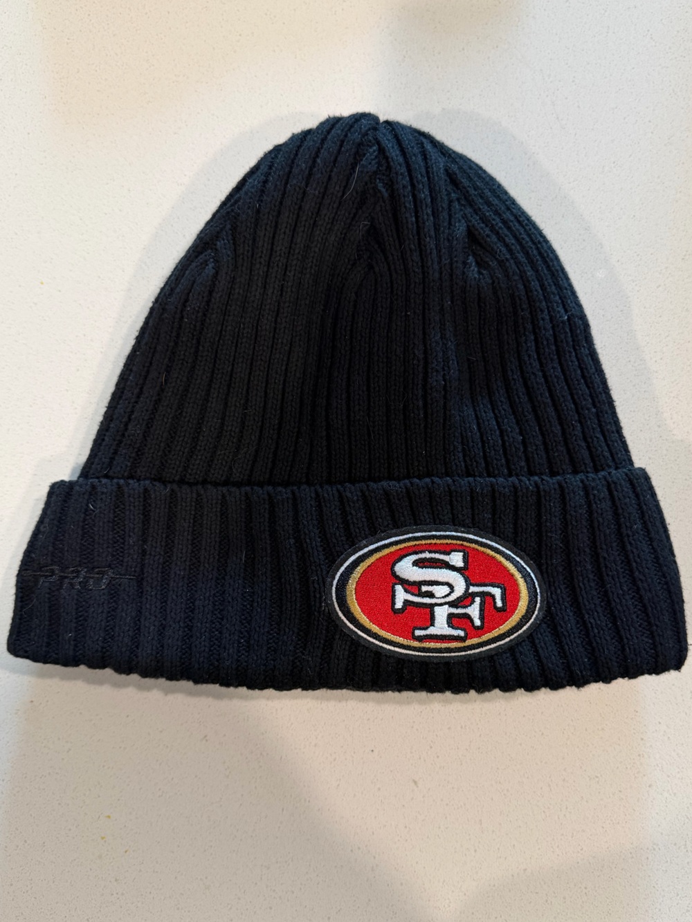 San Francisco 49ers Black Ribbed Cuffed Knit Beanie